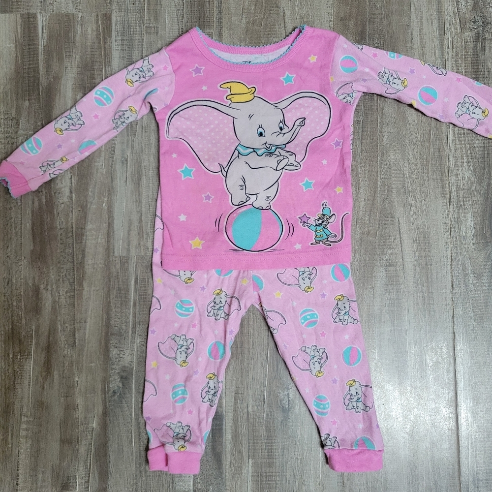 Pink Dumbo Baby Girls Pajama Set